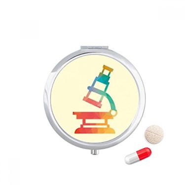 Imagem de Estojo de comprimidos com estampa de microscópio de desenho animado, caixa de armazenamento de medicamentos