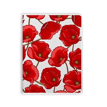 Imagem de Diário de capa macia com estampa de milho e flores vermelhas