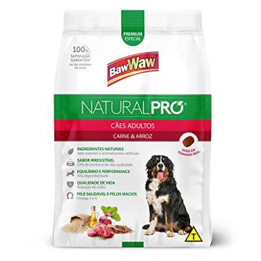 Imagem de BAW WAW Ração Baw Waw Natural Pro Para Cães Adultos Sabor Carne E Arroz - 10 1Kg