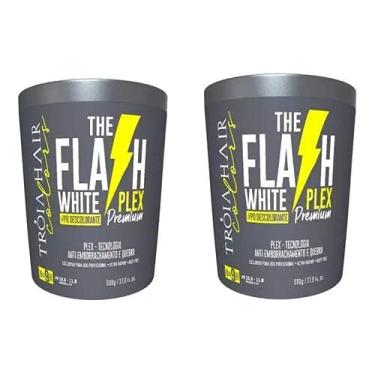 Imagem de Pó Descolorante The Flash Tróia Hair Plex 500g 2 Unidades