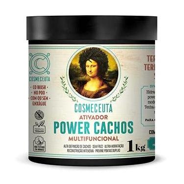 Imagem de Ativador Multifuncional para Cabelos Cacheados ou Crespos com Proteção Térmica COSMECEUTA Power Cachos 1Kg - Indicado para cachos 3A ao 4C, alta definição de cachos, sem frizz, ultra hidratação, reconstrução intensiva
