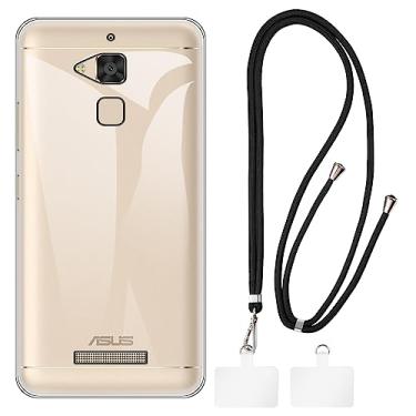 Imagem de Shantime Capa Asus Zenfone 3 Max ZC520TL + cordões universais para celular, pescoço/alça macia de silicone TPU capa protetora para Asus Zenfone 3 Max ZC520TL (5,2 polegadas)