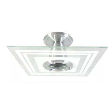 Imagem de Luminária Plafon Quadrado Branco - Sala, Quarto, Cozinha