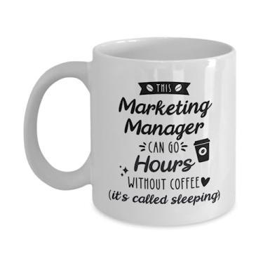 Imagem de Caneca de café de gerente de marketing, presente para gerente de marketing, presente para gerente de marketing, presentes para amigos, gerente de marketing, presente de agradecimento do gerente de marketing, ideia de presente de aniversário e Natal (325 ml)