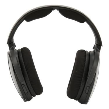 Imagem de Fones de Ouvido Sem Fio para Assistir TV, Fone de Ouvido Sem Fio AUX Estéreo HiFi de 2,4 GHz e 100 Pés Com Base de Carregamento de Transmissor para TVs, DVDs, Computadores(preto)