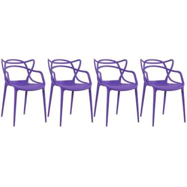 Imagem de Kit 4 Cadeiras Design Jantar Cozinha Masters Allegra - Loft7