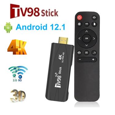 Imagem de Mini Home Media Player TV Stick  Android 12.1  2GB  16GB  Suporte 4K  H.265  2.4G  5.8G  WiFi