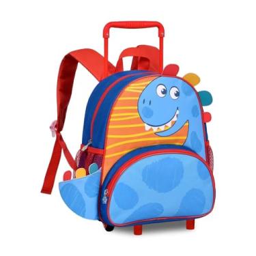 Imagem de Mochila Rodinha Pets Dinossauro Azul "13" - Clio Style