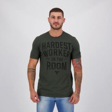Imagem de Camiseta Under Armour Project Rock Hardest Verde