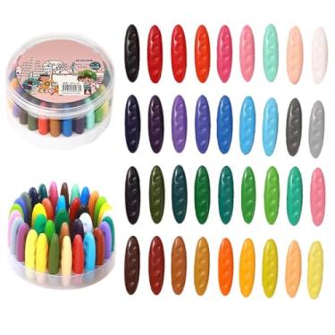 Imagem de FXYRTKLCZ Giz de cera de amendoim para crianças, 36 cores, lavável, giz de cera para bebês não tóxicos para crianças de 2-4, 1-3, 4-8, suprimentos de arte para colorir, presente para meninos e meninas