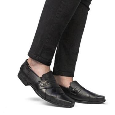 Imagem de Sapato Social Casual Masculino Bico Quadrado Sport Fino Super Confortável 3061-Masculino