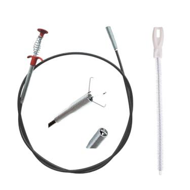 Imagem de Walsunte Removedor de entupimento de pelos de cobra de 91 cm - trado de drenagem multifuncional, coletor de cabelo e escova de limpeza para cozinha, banheiro, esgoto, banheira, teto solar e ventilação