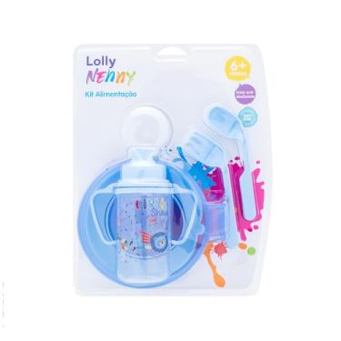 Imagem de Lolly Produto Para Bebe Kit Alimentacao Azul
