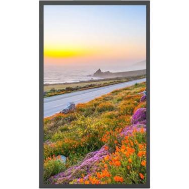 Imagem de Porta-retratos digital de 32 polegadas, tela full HD 1920 * 1080 IPS, fácil de configurar, versão autônoma/de rede opcional, controle remoto, alto-falantes integrados, montado na parede, pre