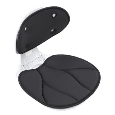 Imagem de Suporte Lombar para Cadeira, Suporte Ergonômico Dobrável para Cadeira, Suporte Lombar, Suporte de Cintura para Cadeira de Escritório Portátil para Boa Correção de Postura e (Preto)