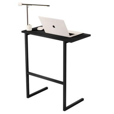 Imagem de Mesa Apoio para Sofá e Notebook Bancada Multiuso - E-NOVA MÓVEIS, PRET