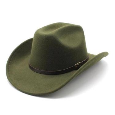Imagem de Chapéu Fedora de Feltro Aba Média Maleável Cata Ovo Cowboy Rodeio Unis