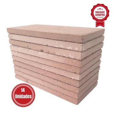Imagem de 14 Tijolos Refratário, Plaqueta, Churrasqueira Lareira Fogão - LAURIND