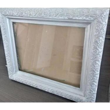 Imagem de Porta Retrato Prateado 27X36 Moldura Barroca 5 cm com Vidro - epf