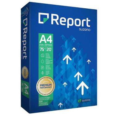 Imagem de Kit 500 folhas de papel sulfite a4 report premium 75 gramas por m2 - S