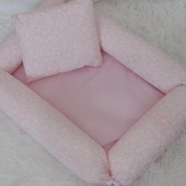 Imagem de Ninho Redutor de Berço para Bebê Menina com Zíper + Almofadinha 2 peça