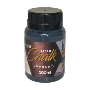 Imagem de Tinta Chalk Gliart 100ml Super Cobertura Para Artesanato, Grafite