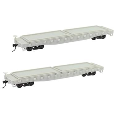 Imagem de C8741JJ 2 peças escala HO 1:87 em branco desmontado sem cloored vagão ferroviário modelo de carro plano
