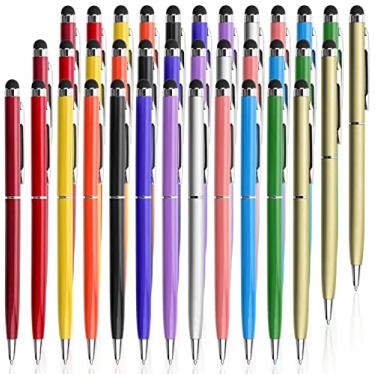 Imagem de Pacote com 36 canetas Stylus para telas sensíveis ao toque, innhom Stylus para iPad 2 em 1, canetas stylists e canetas esferográficas de tinta preta compatíveis com iPad, iPhone, tablets, Samsung Kindle
