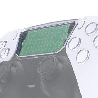 Imagem de eXtremeRate Touchpad de substituição transparente para controle PS5, capa de toque macio personalizada com ferramentas para controle DualSense – controle não incluído