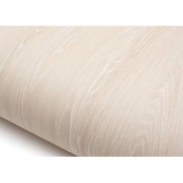 Imagem de ROSEROSA Descasque e cole papel de parede autoadesivo de madeira de PVC cobrindo forro de prateleira de bancada Madeira de freixo (KW236L: 2,00 pés x 6,56 pés)