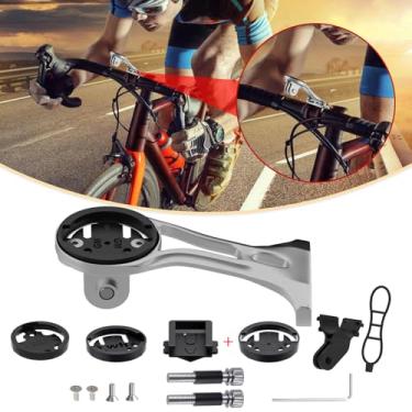 Imagem de BIKOOCO Suporte frontal para computador para bicicleta - GPS leve e câmera de ação compatível com Garmin, Wahoo, Bryton, Cateye - Acessório de guidão ideal de 32 mm para bicicletas de montanha,