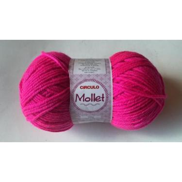 Imagem de Fio de lã mollet 100g círculo - cores lisas - unidade, PINK 385