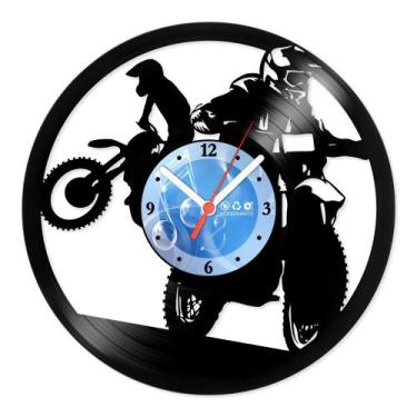 Imagem de Relógio De Parede Disco Vinil Motos - Motocross - VMO-009 - Modernarte