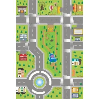 Imagem de Tapete de Pista Ilustrado - Carrinho Corrida 70x100cm - PGG Impressão 