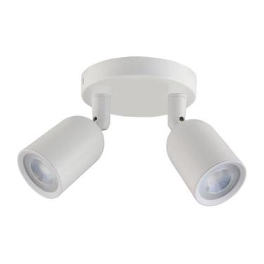 Imagem de Luminária spot led direct mr16 base circular 2x4w - branco - TASCHIBRA