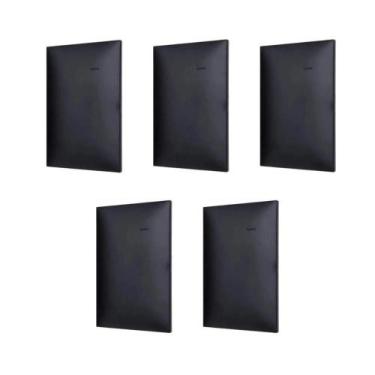 Imagem de Kit 5 Placa/Espelho 4X2 Cega Preto Pial Plus+ 618500PT+ - Legrand