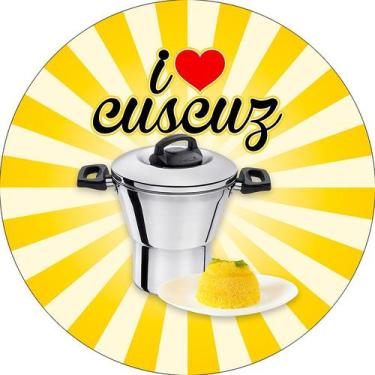 Imagem de Painel De Festa Redondo 1,50x1,50 -  I love Cuscuz 005 - Via Cores