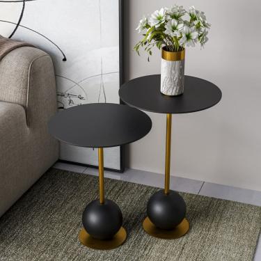 Imagem de Conjunto Mesa de Canto Milão 40 X 65 Preto