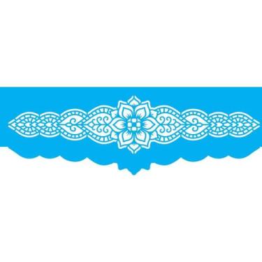 Imagem de Stencil Opa 10 X 30 cm - Negativo Flor Estilizada - 2836 - Opa Criando
