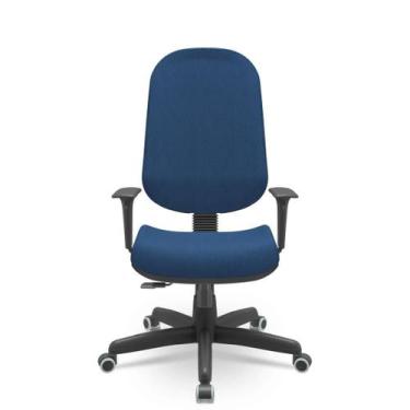 Imagem de Cadeira Presidente Operativa Plus Poliéster - Giratória, Braços Regulá