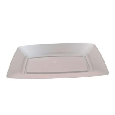 Imagem de Kit Bandejas Petisqueira de Plástico Brancas - Fortinjet