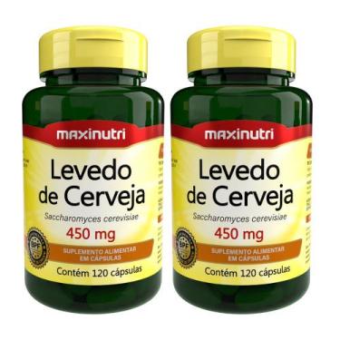 Imagem de Kit 2 Levedo de Cerveja 450mg 120 Cápsulas Maxinutri