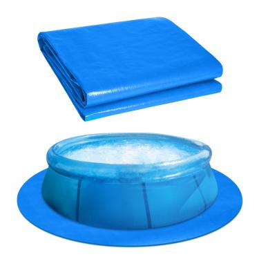 Imagem de Pano de chão de piscina de 12,46 m, forro redondo para piscina, tapete de chão para piscinas acima do solo, tapete protetor de piscina resistente lona de piscina