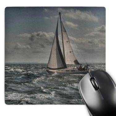 Imagem de 3dRose Veleiro em águas turbulentas - Mouse pad, 20 x 20 cm (mp_203178_1)