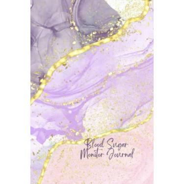 Imagem de Shades of Pink to Mauve Marble Blood Sugar Monitor Journal: 120 Pages