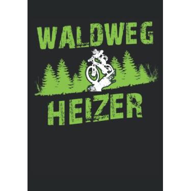 Imagem de Waldweg Heizer: Notizbuch DIN A4 karriert 120 Seiten - 8.27" x 11.69" (21 x 29.7cm) Buch zum reinschreiben von Notizen, Planner.|Mountainbike Notizbuch| Fahrrad Planer| Notizheft für Fahrradfahrer