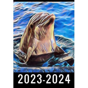 Imagem de 2-Year 2023-2024 Pocket Planner Dolphin: Monthly Calendar & Agenda Organizer, Monthly Appointment Book, Jan 2023 Dec 2024 Personal Time Management, ... your next 2 years, Gifts For Dolphin lovers.