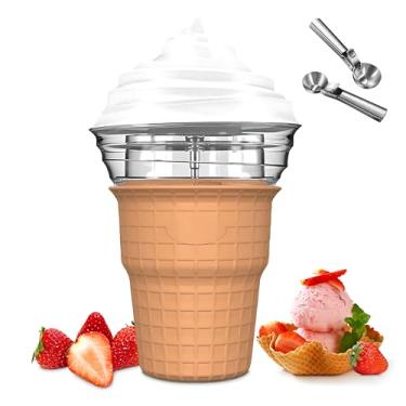 Imagem de Sorveteira, 450ml adequada para capacidade de compartilhamento familiar, sorveteira elétrica fácil, máquina de sorvete de formato divertido, congelados, eletrodomésticos divertidos