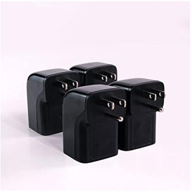 Imagem de [Listado na ETL] Clamper ângulo reto e economia de espaço, 1800 Joules, 1875W, protetor contra sobretensão de saída única para TV, PC, Xbox, PS5, geladeiras e outros aparelhos (protetor de sobretensão de parede), pacote com 4 em preto