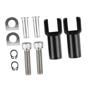 Imagem de menolana Kit de suporte a footpeg de passageiros, Footpeg monta Manutenção de componentes Clevis, fácil de instalar para o para Softail 2000-2017, Preto